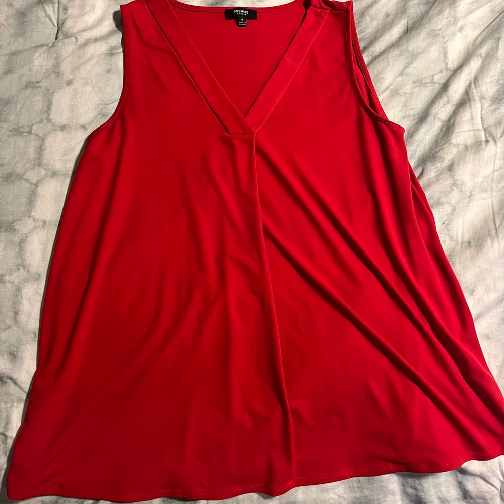 Red Premise Studio Blouse, Size M